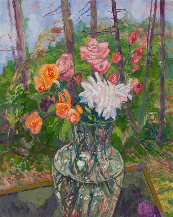 Bouquet in the Woods, oil on canvas, 20 x 16”