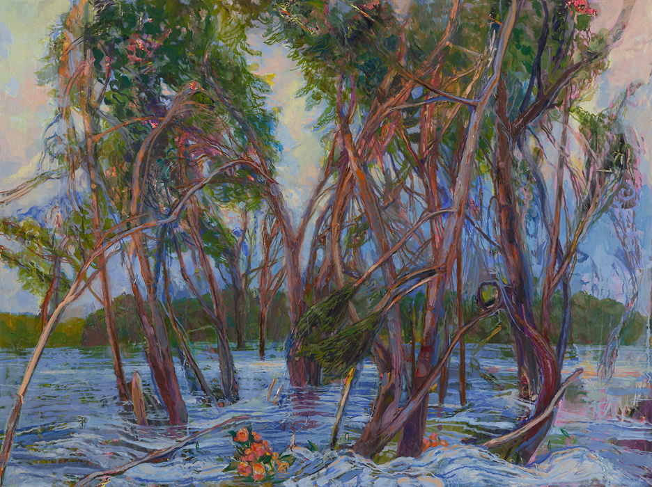 Flooded Woodlands, oil on canvas, 36 x 48”