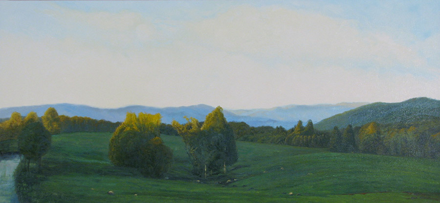 &lt;i&gt;Late Summer Evening,&lt;/i&gt; oil on canvas, 24 x 54&quot;
