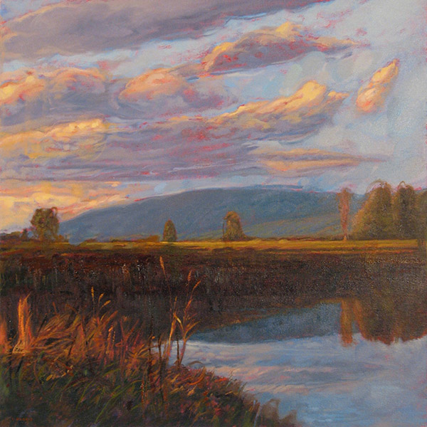 &lt;i&gt;Summer Light, August Afternoon,&lt;/i&gt; oil on canvas, 24 x 24&quot;