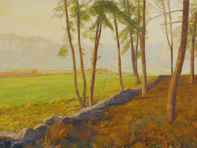 &lt;i&gt;Woodland Clearing, October Morning,&lt;/i&gt; oil on canvas, 30 x 40&quot;